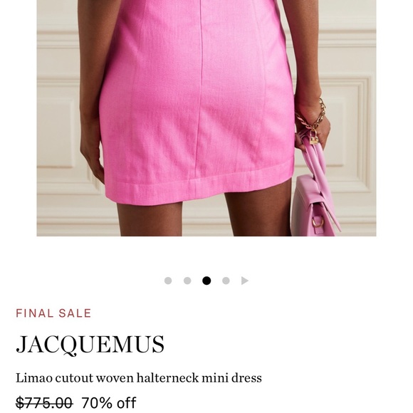 Jacquemus pink mini dress- new with tags - Picture 8 of 8